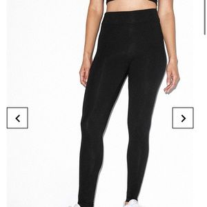 American apparel cotton spandex jersey fold over leggings